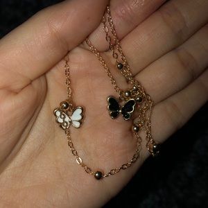 SHEIN butterfly necklaces